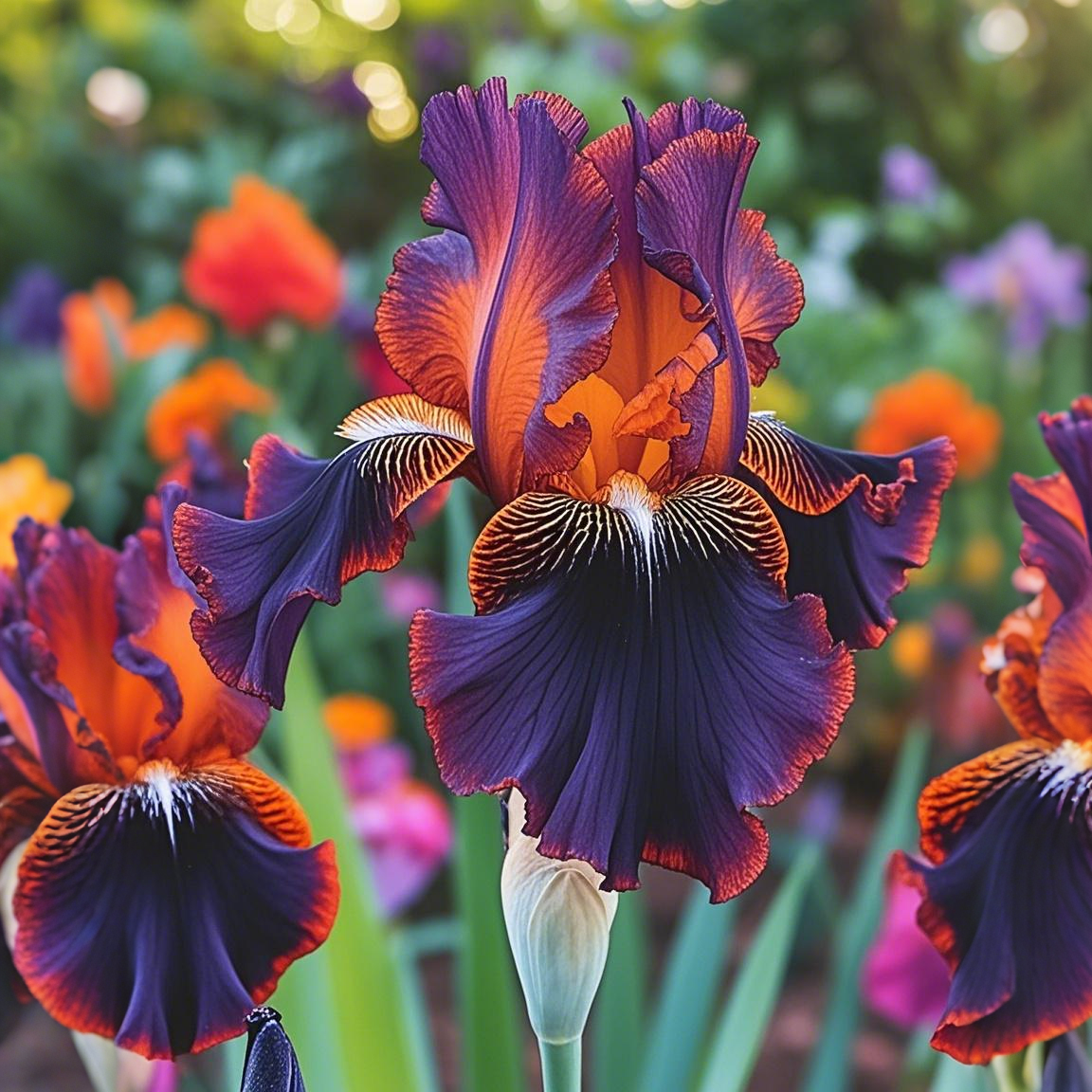 ‎⚘ ﹏Tall Bearded Iris with Bold, Elegant Blooms