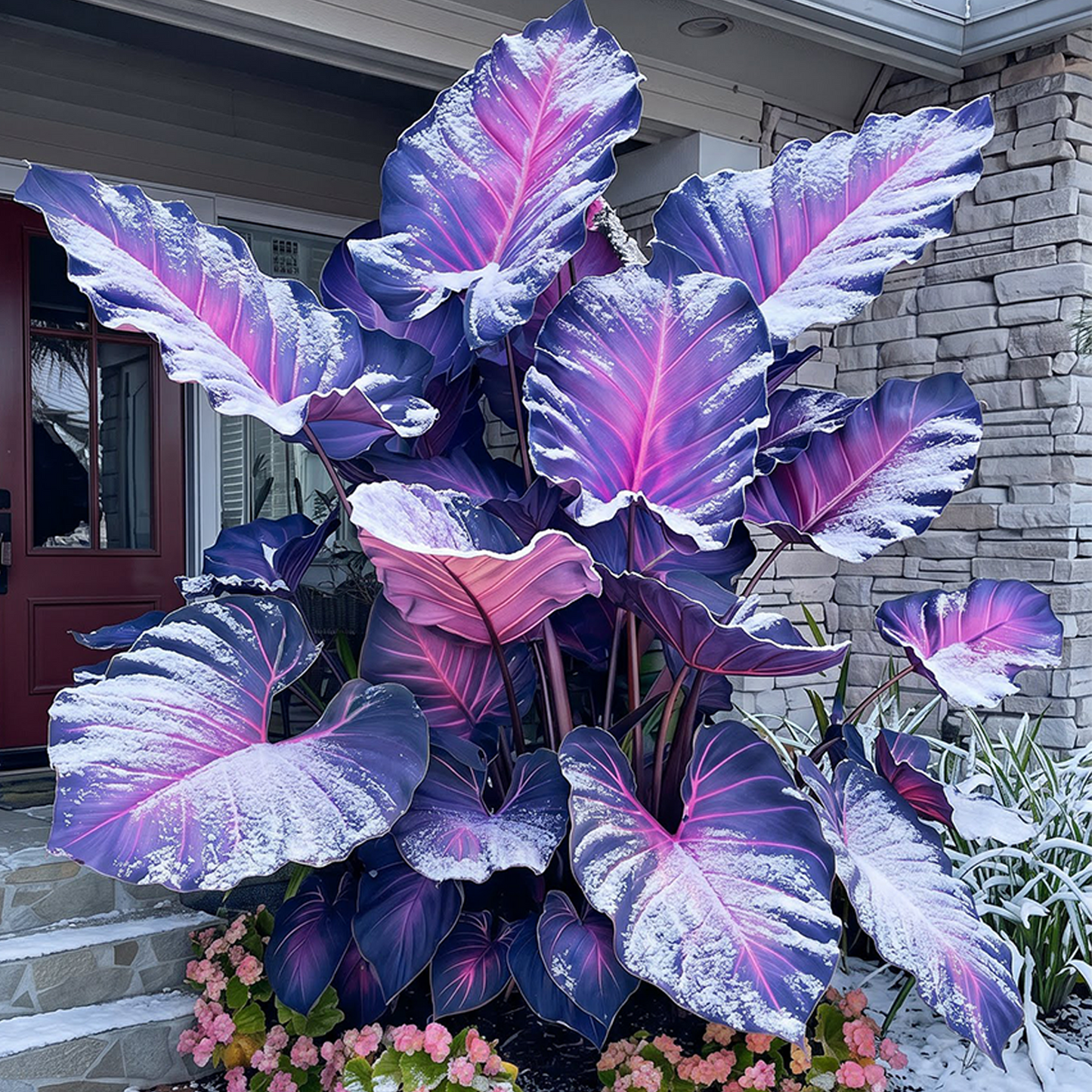🔥 Premium Giant Caladium Bulbs 🌿🌈 Easy Care & Cold Hardy &Giant Leaves