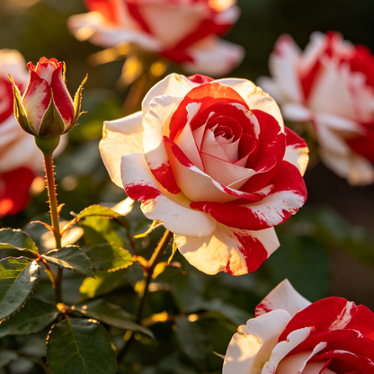 Rare Twin Red White Rose Flower Seeds for Planting💐