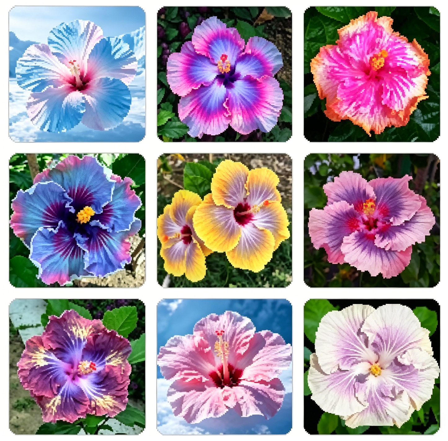 Giant Ombre Hibiscus Exotic Coral Flowers Seeds
