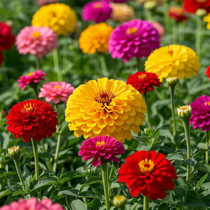 🦋 Easy Double Zinnia Seeds – Massive Colorful Blooms in Just Weeks 🌸✨