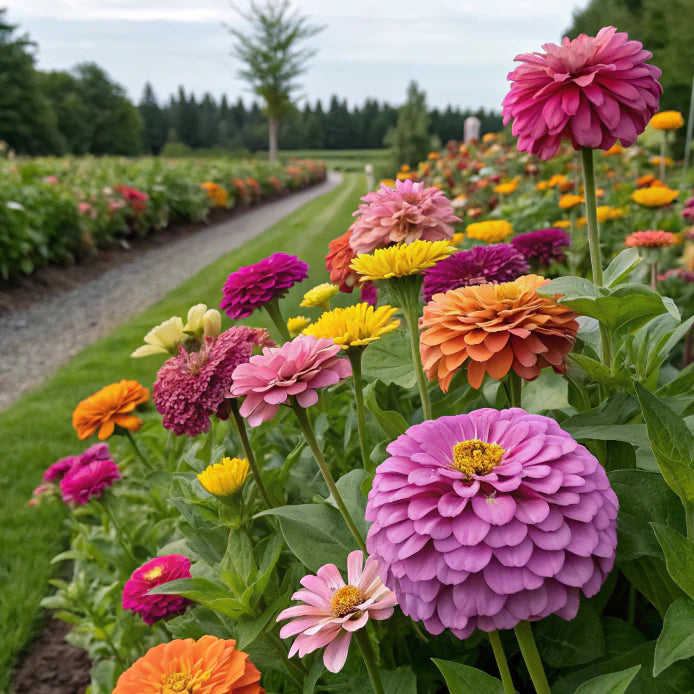 🦋 Easy Double Zinnia Seeds – Massive Colorful Blooms in Just Weeks 🌸✨
