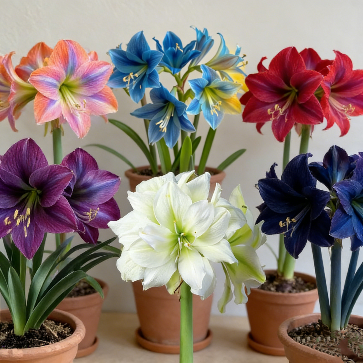 Big blooms • Easy care • Unique colors🏠🌈Exotic Rare Amaryllis Bulbs for Stunning Spring Flowers🌼