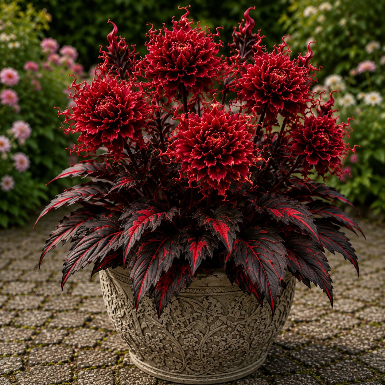 🤗🌸 Variegated Dahlia Bulbs 🌿💥 Stunning Multi-Color Blooms, Easy to Grow