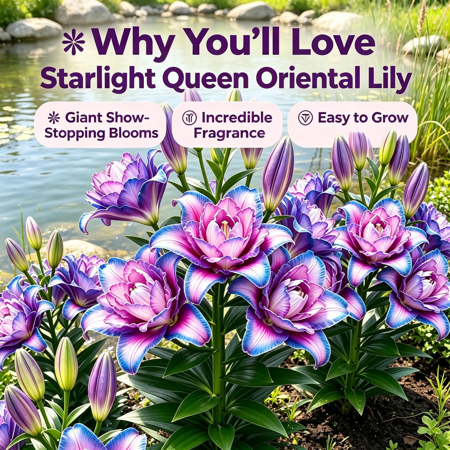 🌸Starlight Queen Oriental Lily Bulbs