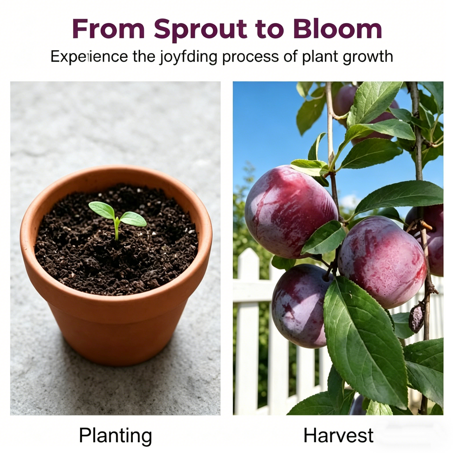 ? Premium plum tree seedlings?: Grow juicy and bountiful plums at home.