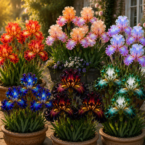 🏠🌸 Premium Bearded Iris Collection 🌿 Stunning Blooms, Easy to Grow
