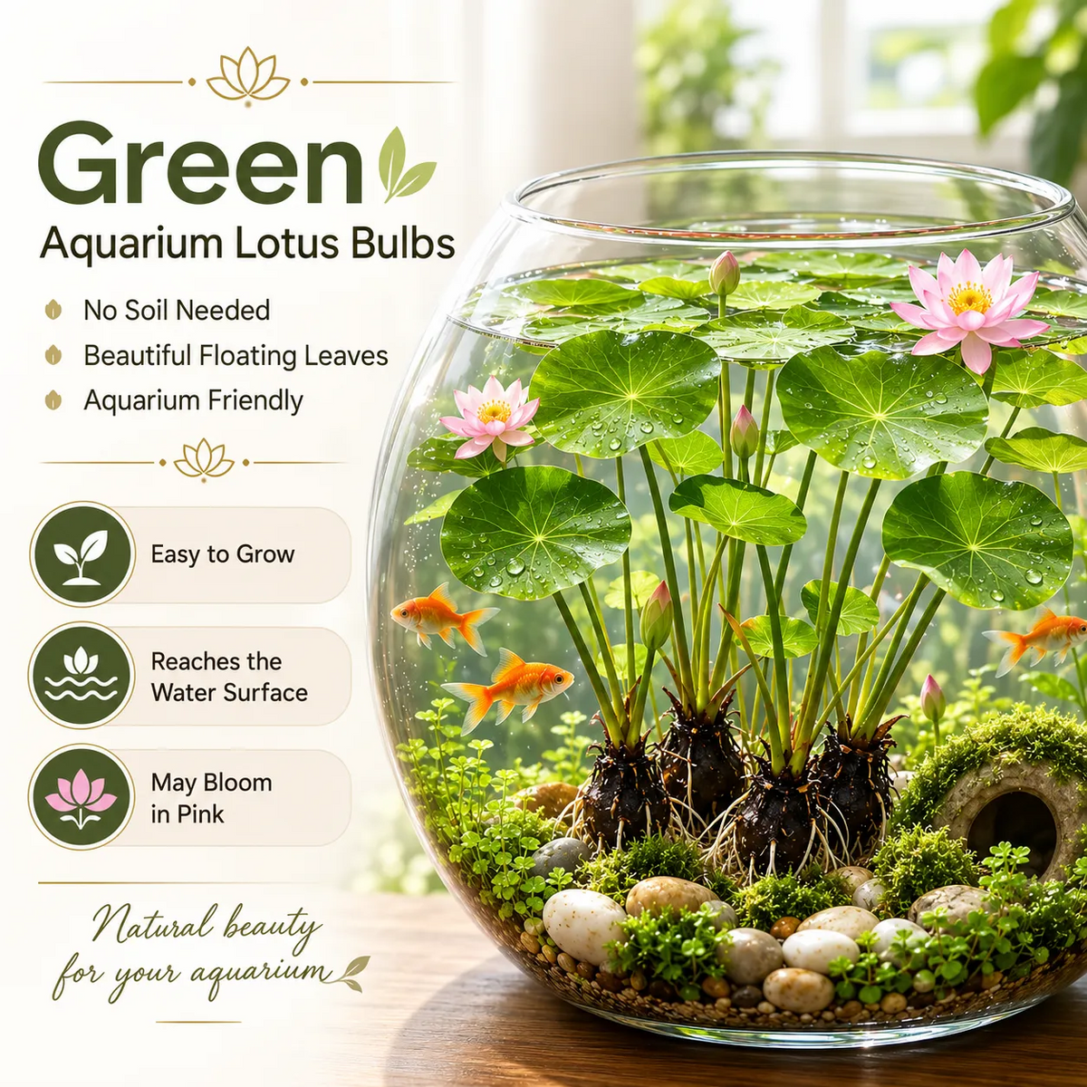 🌿🐟Grow Your Own Colorful Hydroponic Lotus! 🌸🔥 From Aquarium to Underwater Paradise!