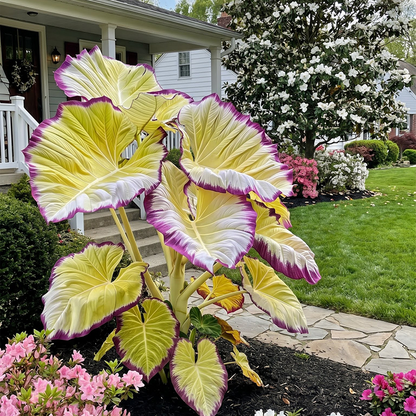 🔥 Premium Giant Caladium Bulbs 🌿🌈 Easy Care & Cold Hardy &Giant Leaves
