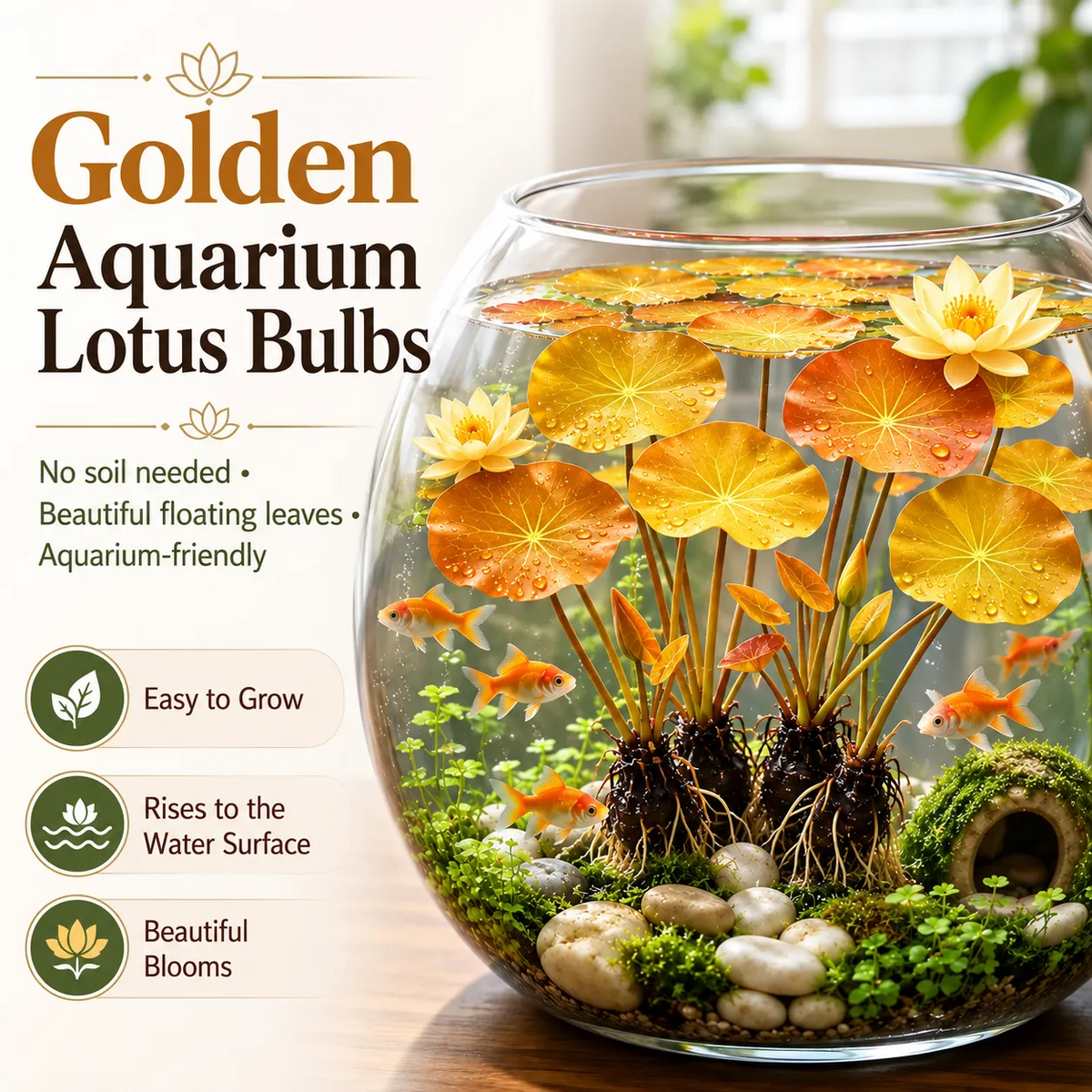🌿🐟Grow Your Own Colorful Hydroponic Lotus! 🌸🔥 From Aquarium to Underwater Paradise!