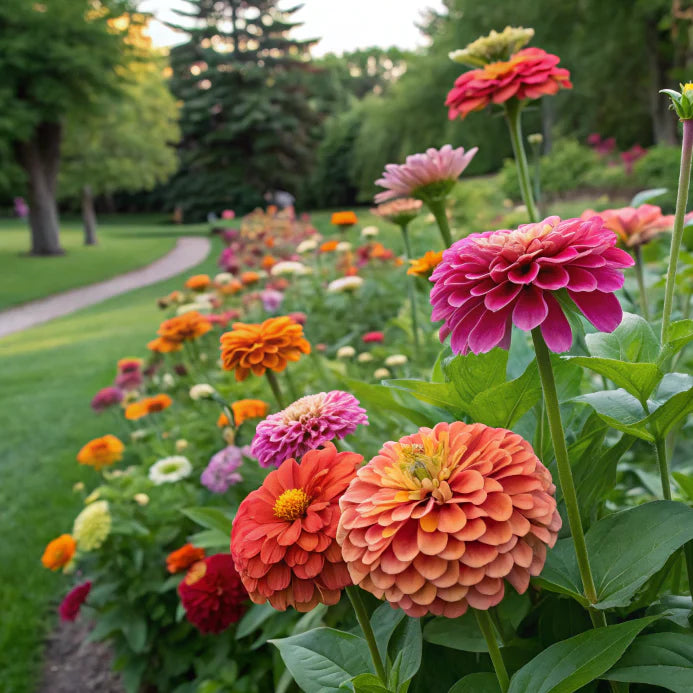 🦋 Easy Double Zinnia Seeds – Massive Colorful Blooms in Just Weeks 🌸✨