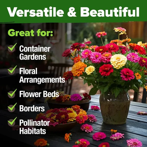 🔥Zinnia Seeds 🌼Grow a Burst of Color in Your Garden (Fast, Easy & Beginner-Friendly)