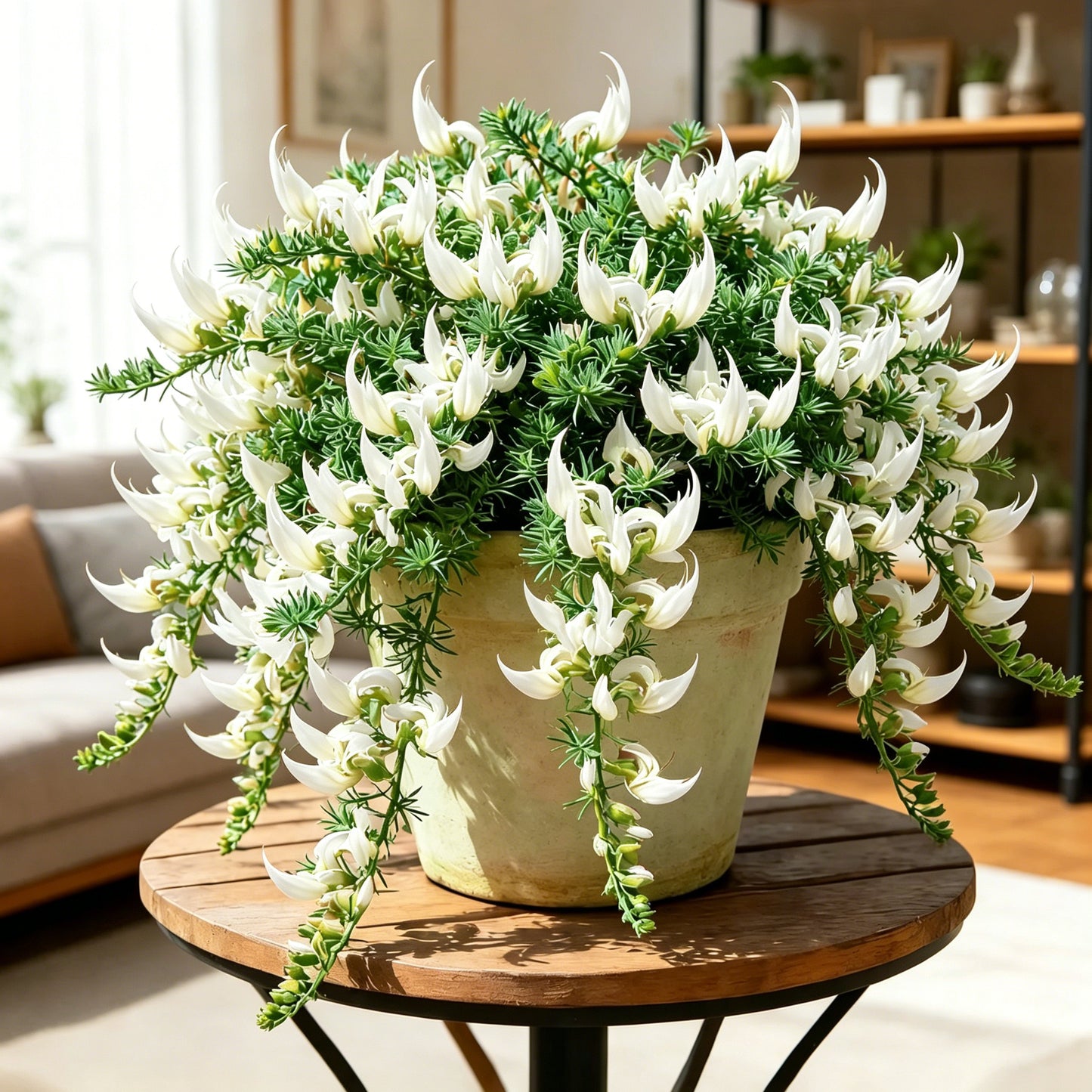 🏠🌸 Parrot Beak Spider Plant Bulbs 🌿 Unique Foliage, Easy to Grow