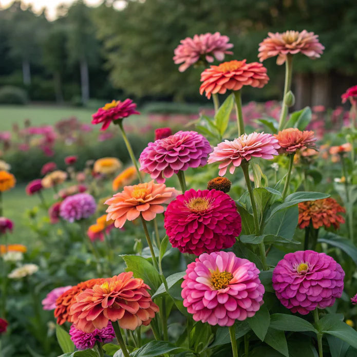 🦋 Easy Double Zinnia Seeds – Massive Colorful Blooms in Just Weeks 🌸✨
