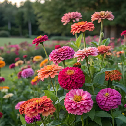 🦋 Easy Double Zinnia Seeds – Massive Colorful Blooms in Just Weeks 🌸✨