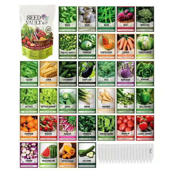Vegetable Seed Vault Kit | 35 Variety Pack