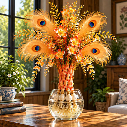 🏠🤗 Rare Hydroponic Peacock Feather Hosta Bulbs💥 Stunning Colors That Brighten Any Space!