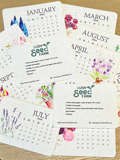 📅🌱2026 Eco-friendly Portable Seed Calendar