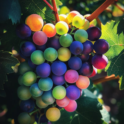 🌈🍇Rare Rainbow Hybrid Grape Organic