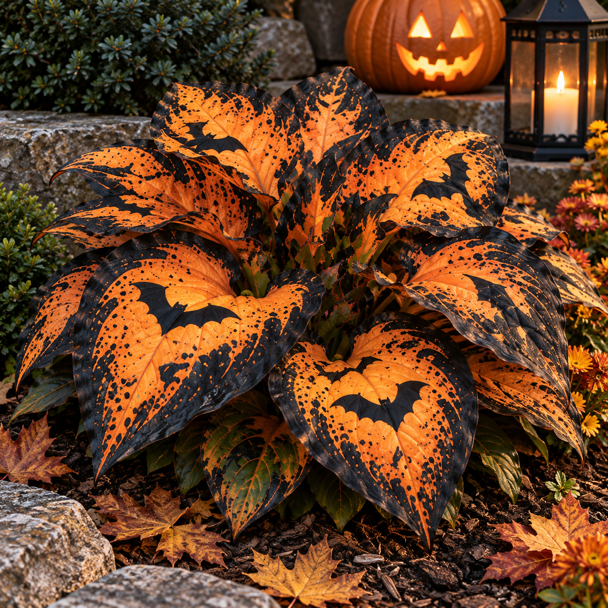 🎃👻 Halloween Haunted Hosta Bulbs – 6 Spooky Foliage Designs for a Magical Halloween Garden