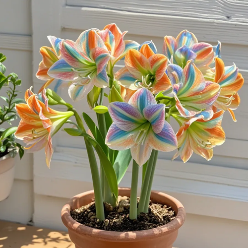 Big blooms • Easy care • Unique colors🏠🌈Exotic Rare Amaryllis Bulbs for Stunning Spring Flowers🌼