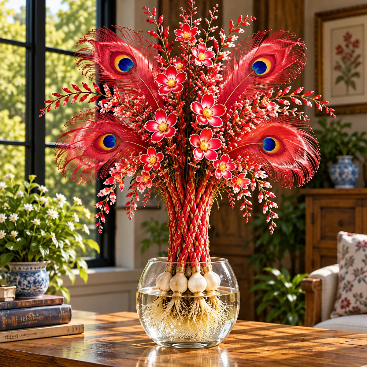 🏠🤗 Rare Hydroponic Peacock Feather Hosta Bulbs💥 Stunning Colors That Brighten Any Space!