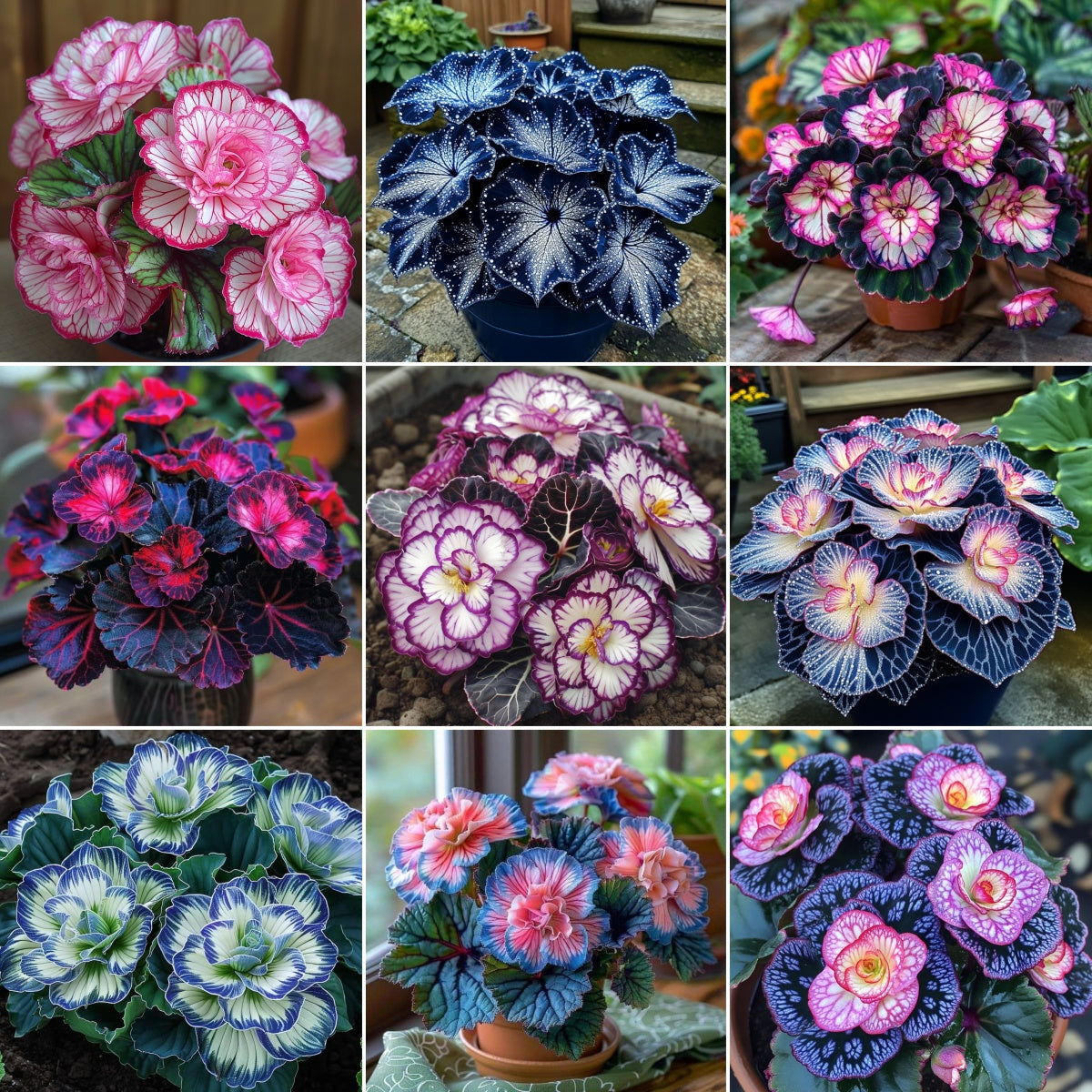 Painted Begonia 🫧☘️Pot Plant, Interior Design, Low Maintenance🍃🌺