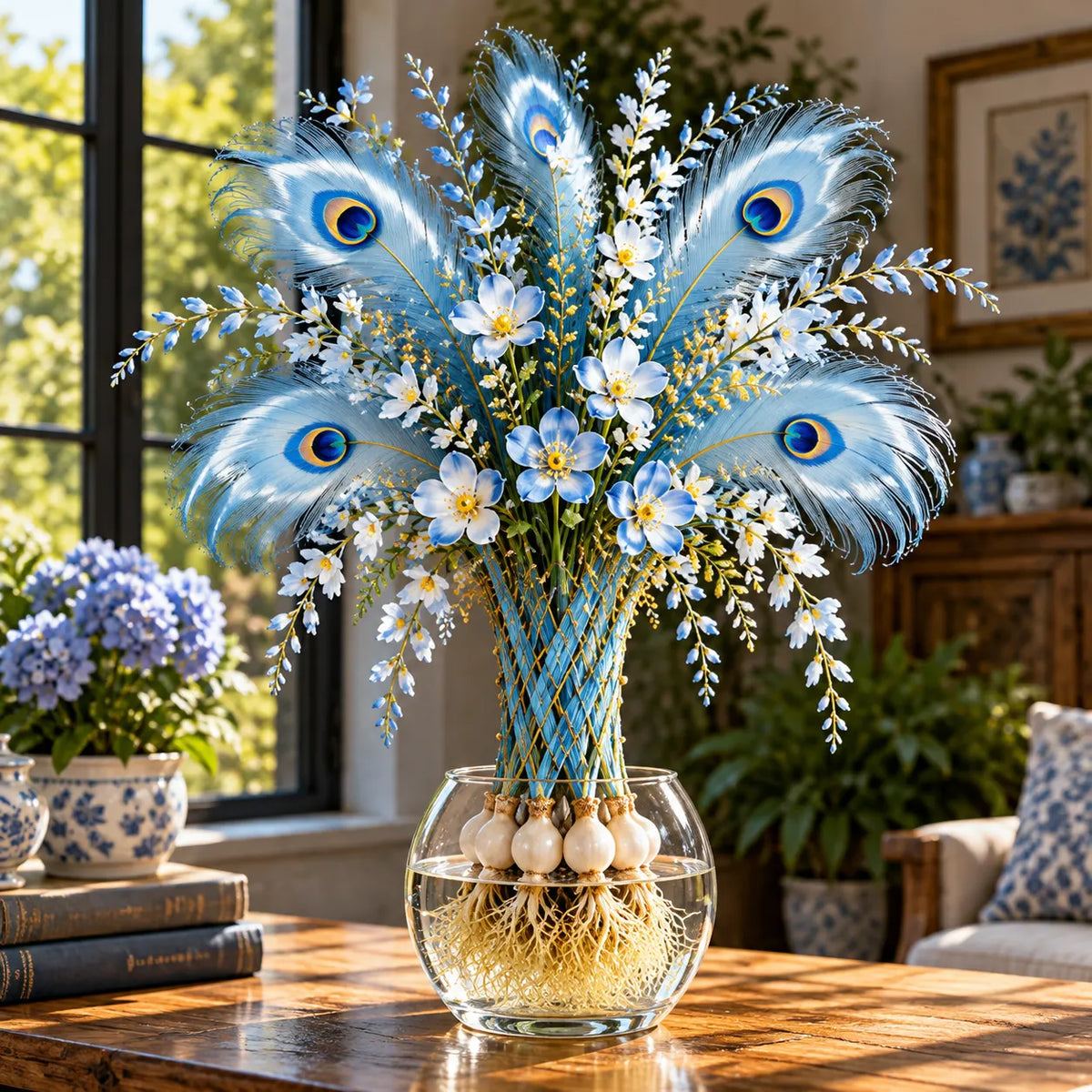 🏠🤗 Rare Hydroponic Peacock Feather Hosta Bulbs💥 Stunning Colors That Brighten Any Space!