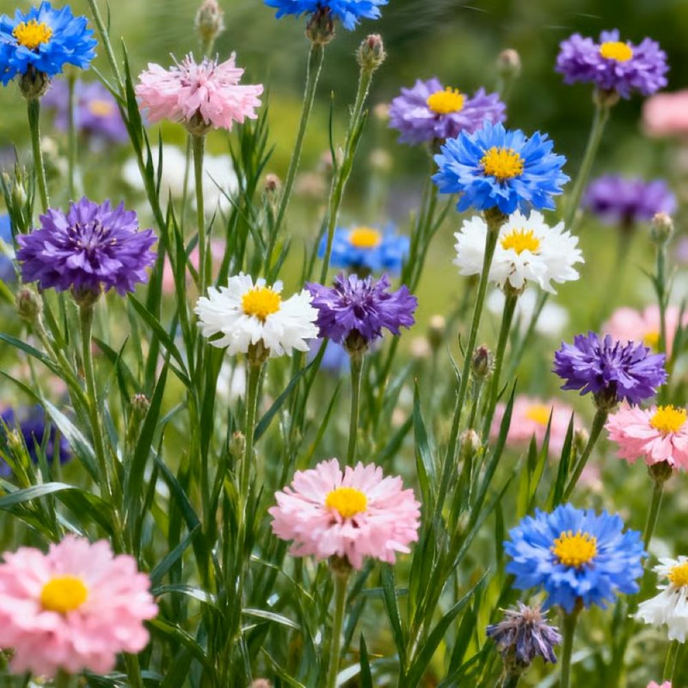 Premium Cornflower Seeds - Colorful, Resilient, and Easy-to-Grow Wildflowers!