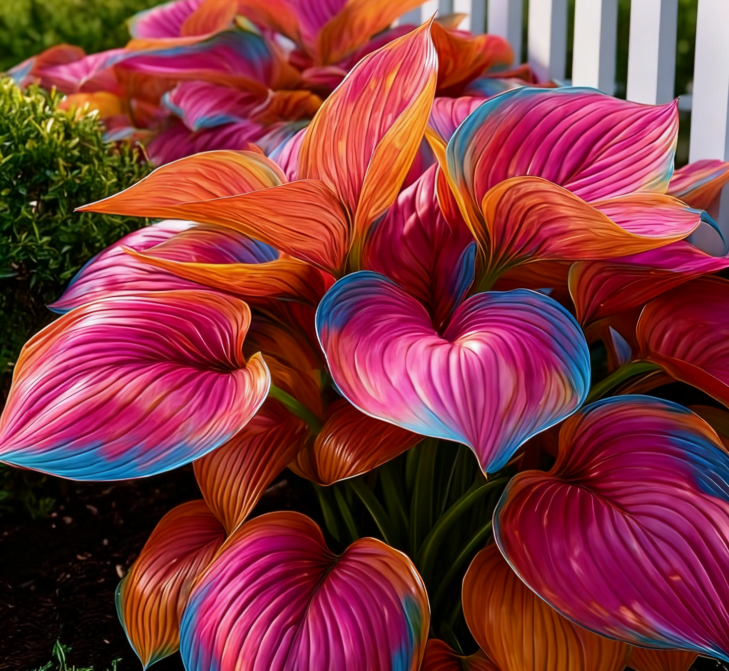 🔥Rare Dark Blue Flame Hostas Seeds🌌 Glow in the Day & Night Garden Magic