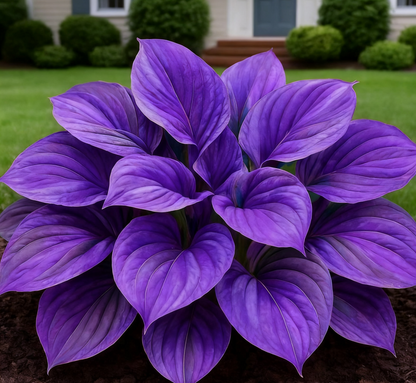 🔥Rare Dark Blue Flame Hostas Seeds🌌 Glow in the Day & Night Garden Magic