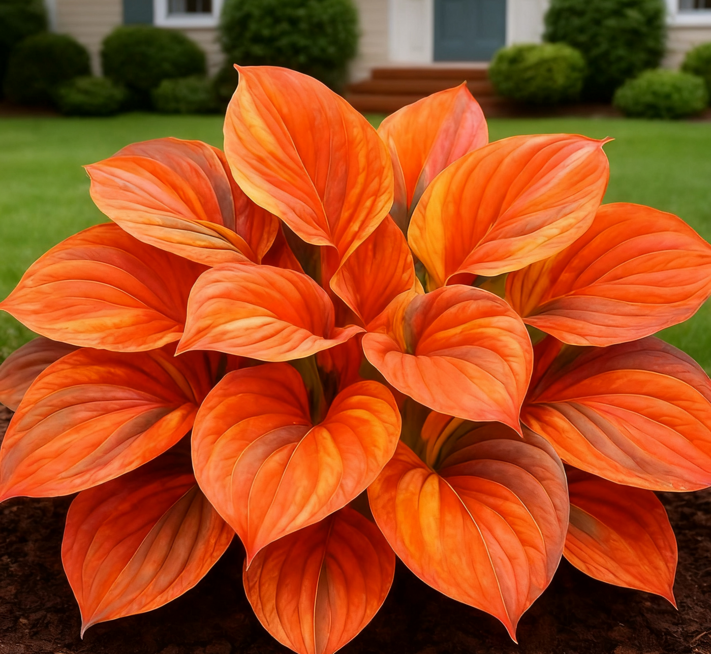 🔥Rare Dark Blue Flame Hostas Seeds🌌 Glow in the Day & Night Garden Magic