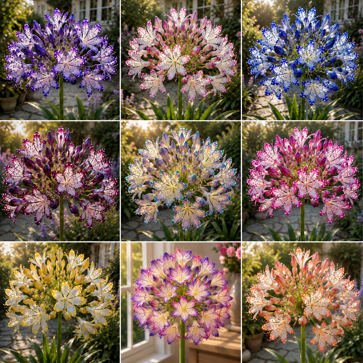 🏠🌸 Celestial Lace Agapanthus Bulbs 🌿 Elegant Blooms, Easy to Grow