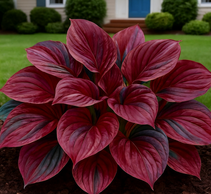 🔥Rare Dark Blue Flame Hostas Seeds🌌 Glow in the Day & Night Garden Magic