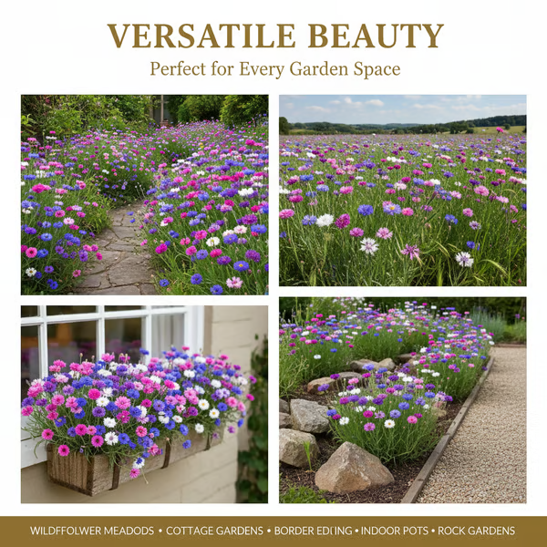 🌱Premium Cornflower Seeds – The "Unstoppable" Wildflower That Grows Anywhere