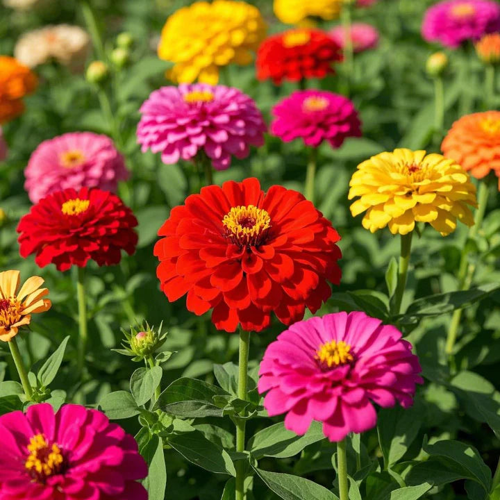 🦋 Easy Double Zinnia Seeds – Massive Colorful Blooms in Just Weeks 🌸✨