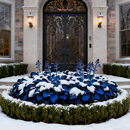 🔥Midnight Blue Hosta Bulbs 🪴 Deep Blue Foliage, Easy to Grow