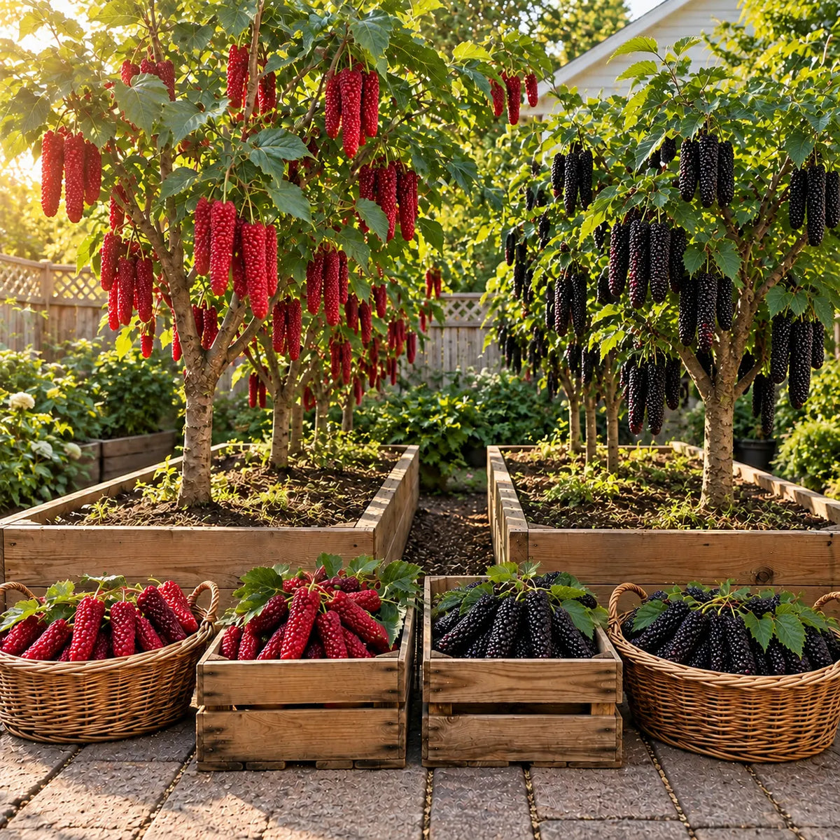 🌳 Rare Giant Red & Black Mulberry Tree Saplings 🌿
