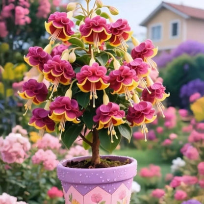 🌸 Double Fuchsia Plants – Elegant Cascading Blooms for Shade Gardens