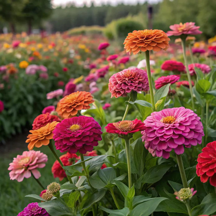 🦋 Easy Double Zinnia Seeds – Massive Colorful Blooms in Just Weeks 🌸✨