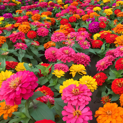 🦋 Easy Double Zinnia Seeds – Massive Colorful Blooms in Just Weeks 🌸✨