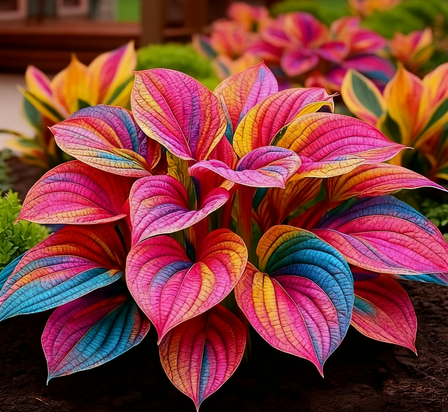 🔥Rare Dark Blue Flame Hostas Seeds🌌 Glow in the Day & Night Garden Magic