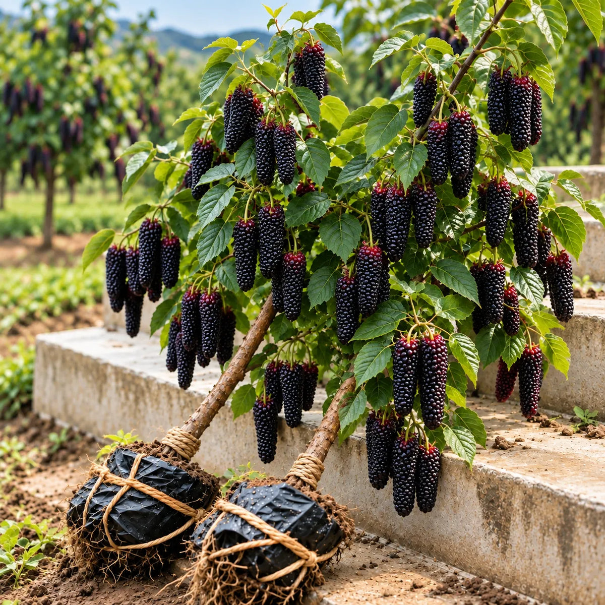 🌳 Rare Giant Red & Black Mulberry Tree Saplings 🌿