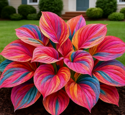 🔥Rare Dark Blue Flame Hostas Seeds🌌 Glow in the Day & Night Garden Magic