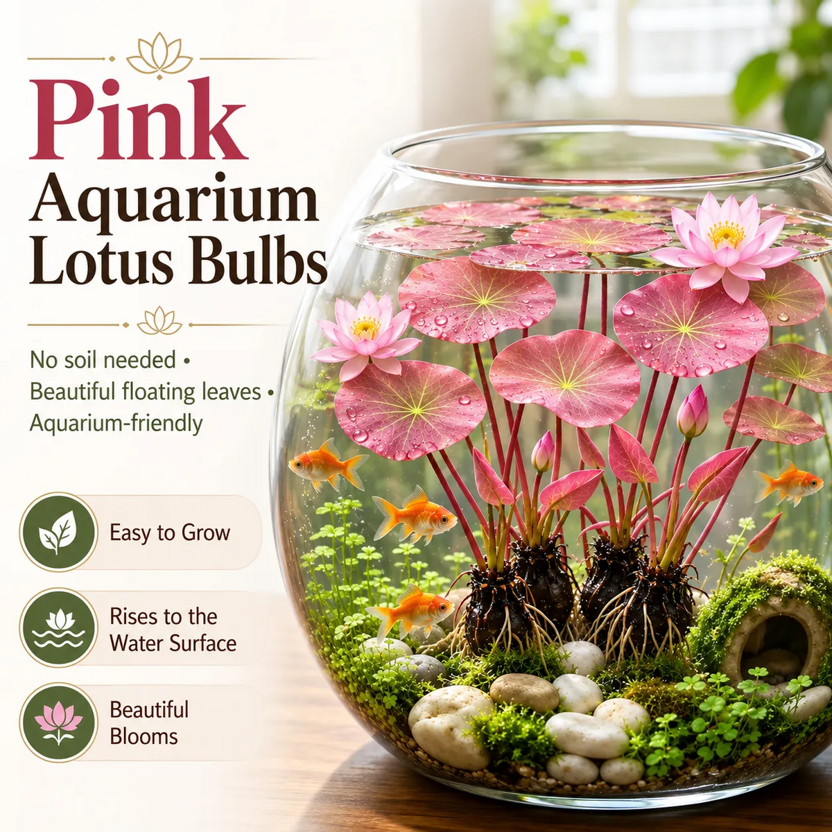 🌿🐟Grow Your Own Colorful Hydroponic Lotus! 🌸🔥 From Aquarium to Underwater Paradise!