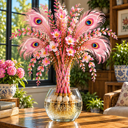 🏠🤗 Rare Hydroponic Peacock Feather Hosta Bulbs💥 Stunning Colors That Brighten Any Space!