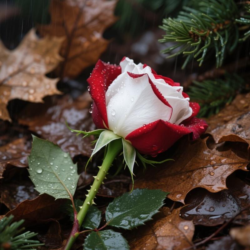 🤗🌹Rare Twin Red White Rose Seeds  – Stunning Garden Blooms, Easy to Grow🌱👩🏻‍🌾