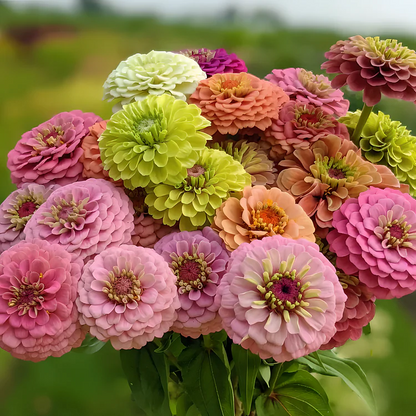 🦋 Easy Double Zinnia Seeds – Massive Colorful Blooms in Just Weeks 🌸✨