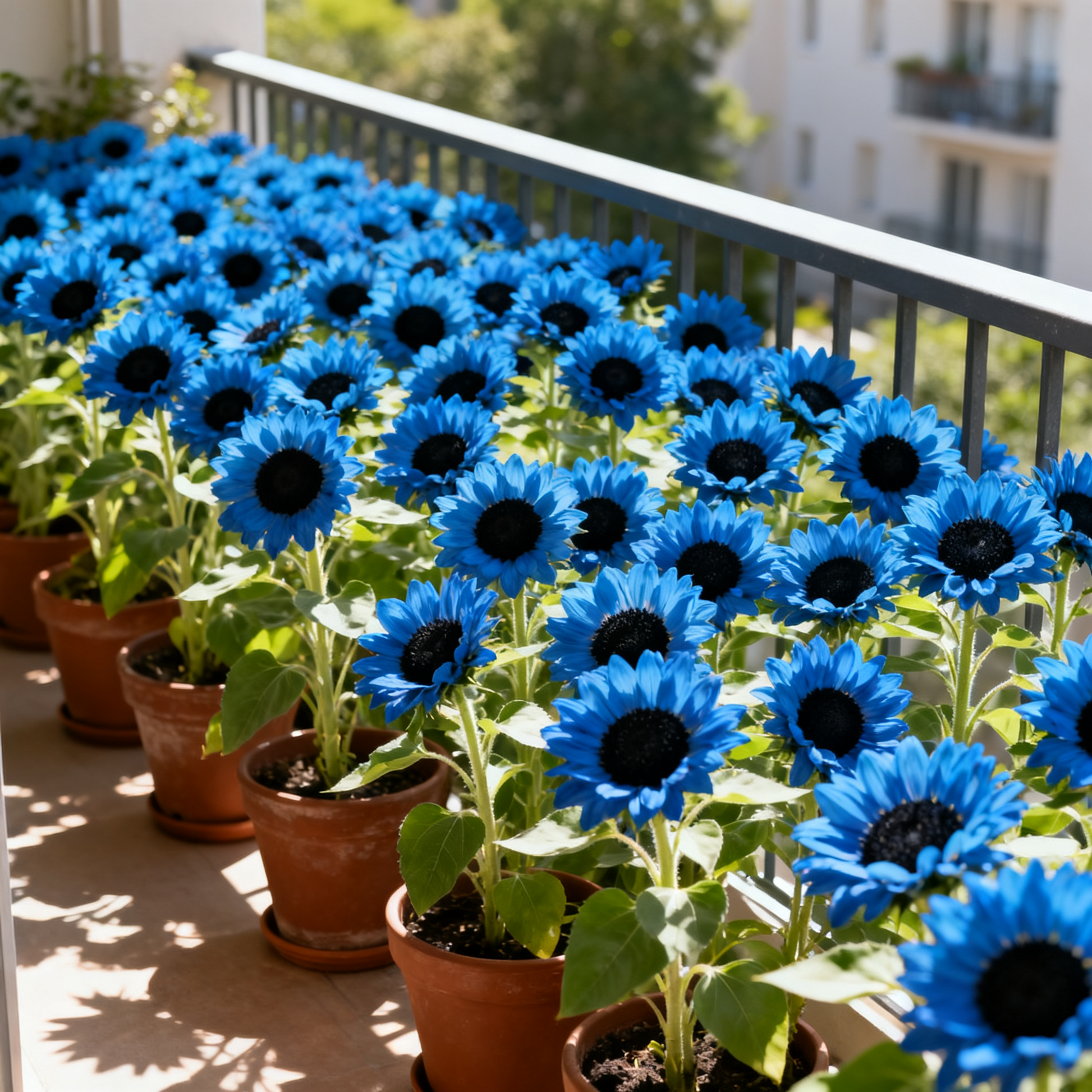 blue sunflower seeds for planting 💙 Bright Blue Sunflower Seeds 🌻 Rare Color, Eye-Catching Garden Blooms