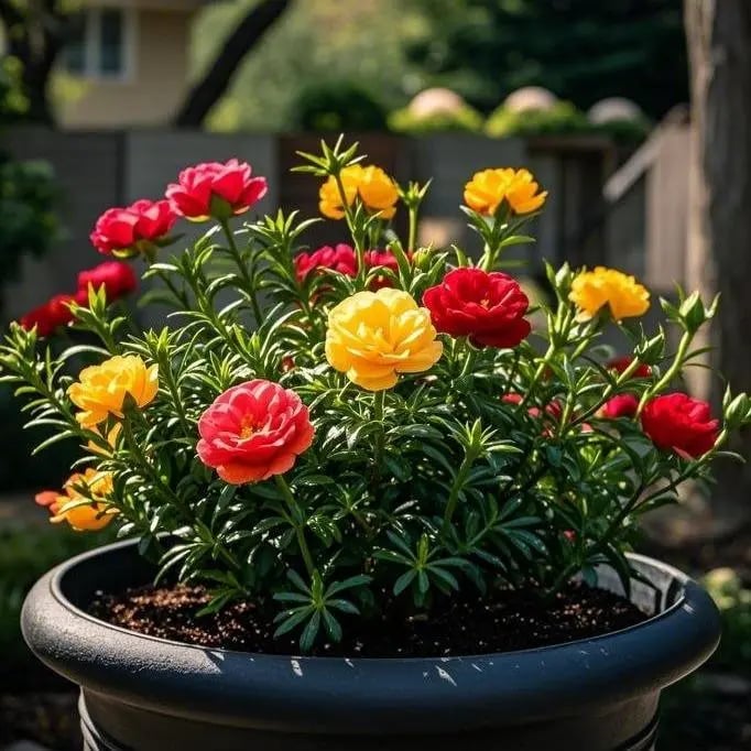 🌸 Double Delight Moss Rose Seeds – 🌿 Perennial / Giant Blooms / No-Fuss Growth